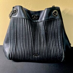 Soft black leather Coach purse